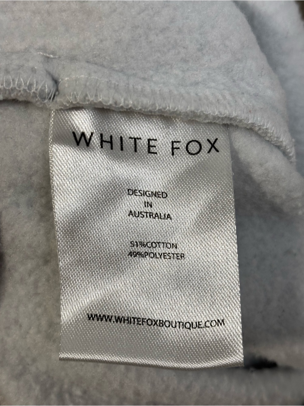 White Fox Sweats Grey Marle XXS - Picture 3 of 7